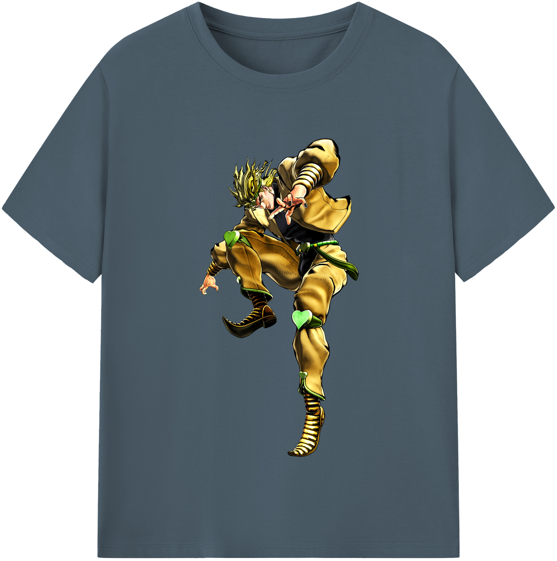 （画像用） ジョジョの奇妙な冒険 ディオ?ブランドー JoJo's Bizarre Adventure Dio Brando 綿100％半袖Tシャツ（フロントプリント）